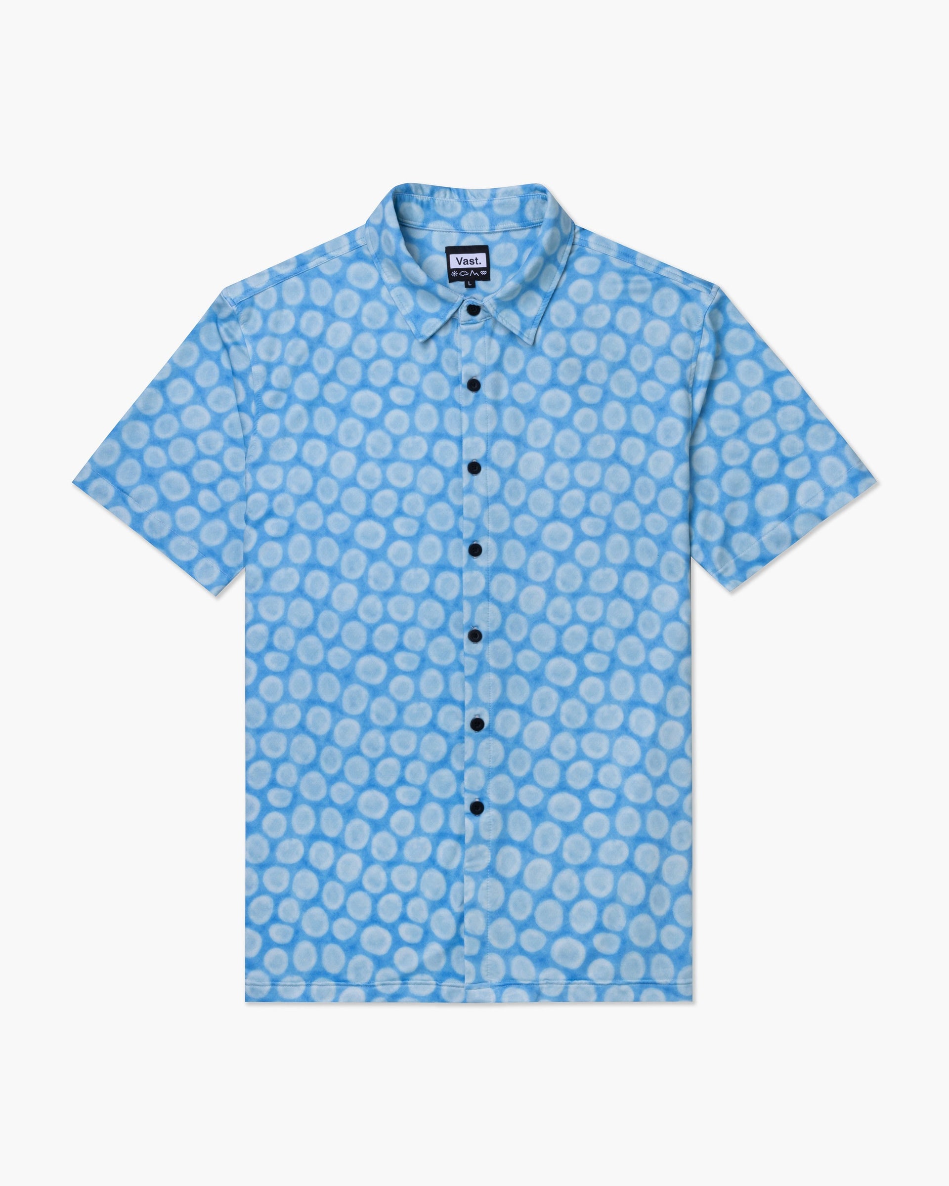 Aqua Terra Mid Century Modern Tech Button Up Shirt - Green Multi