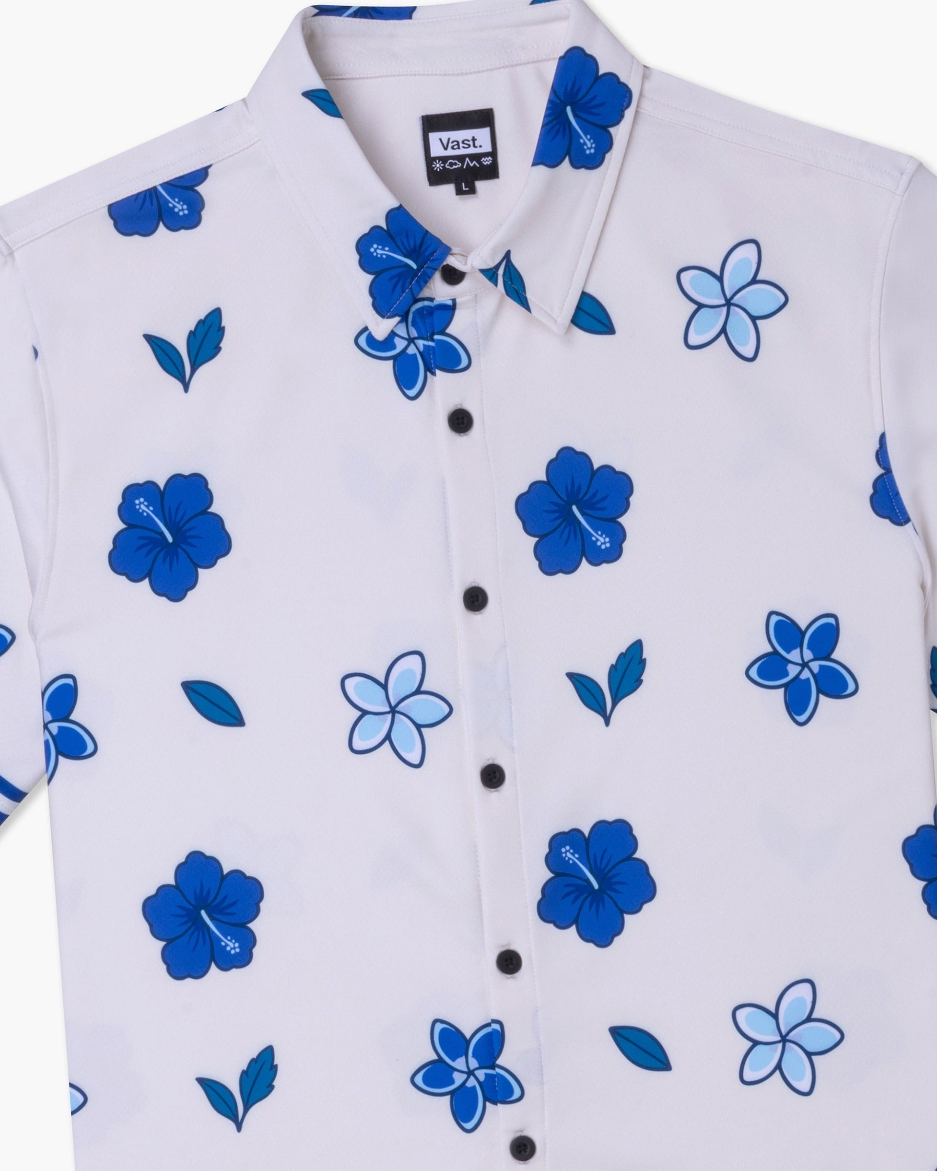 Aqua Terra Floral Dream Tech Button Up - Sand Multi