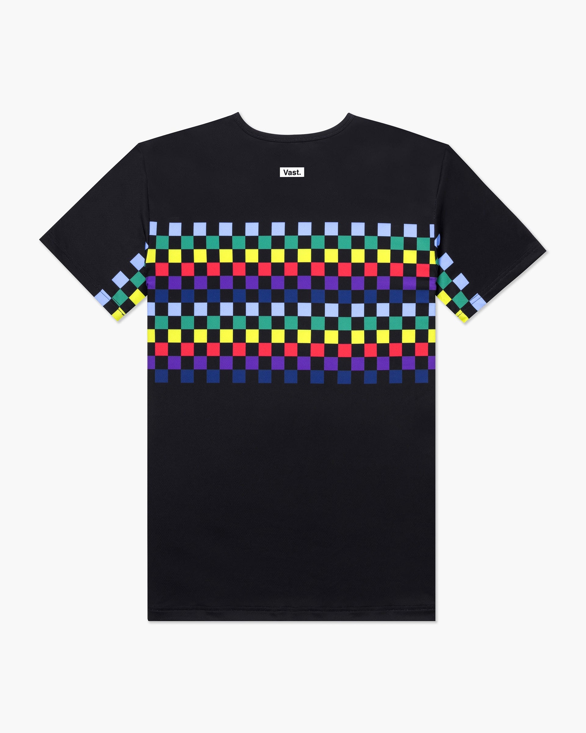 Vast. Men's Aqua Terra Colors Tech Short Sleeve T-Shirt - Black
