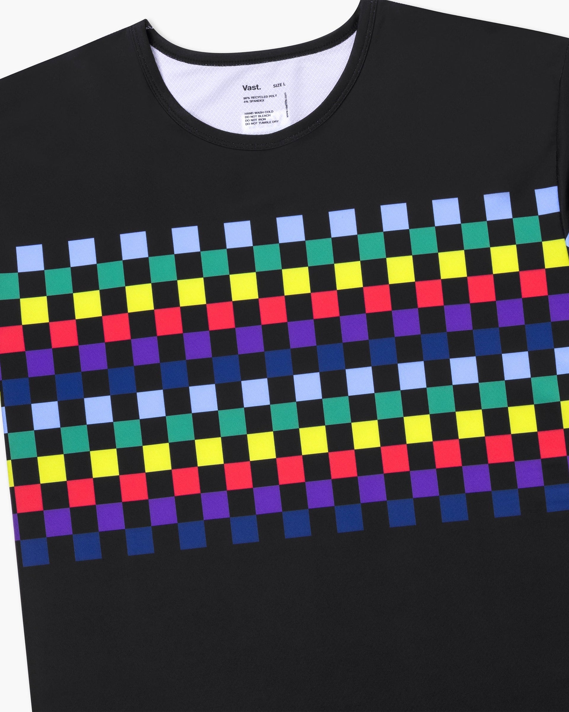 Vast. Men's Aqua Terra Colors Tech Short Sleeve T-Shirt - Black