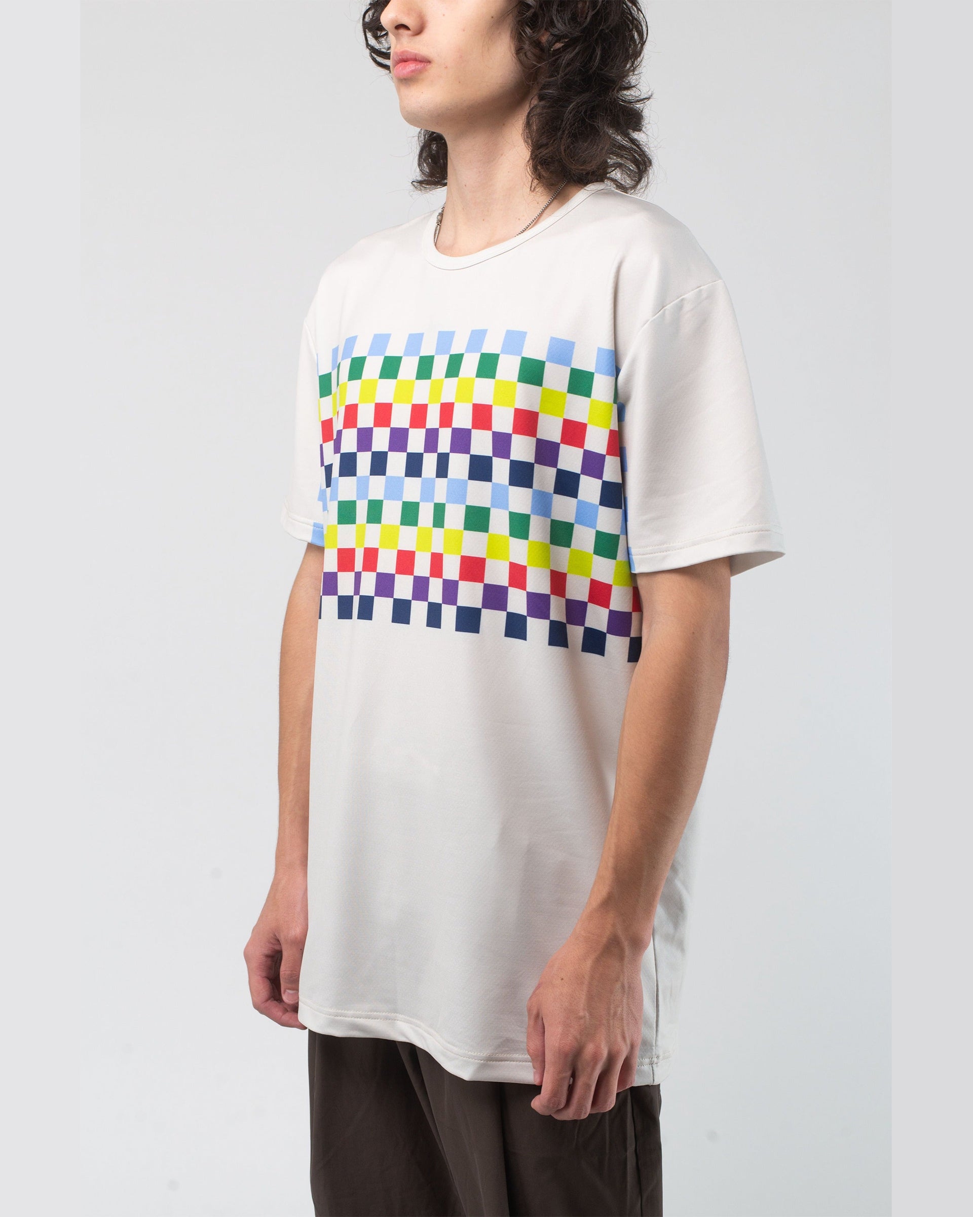 Vast. men's Aqua Terra Colors Tech Short Sleeve T-Shirt - Sand