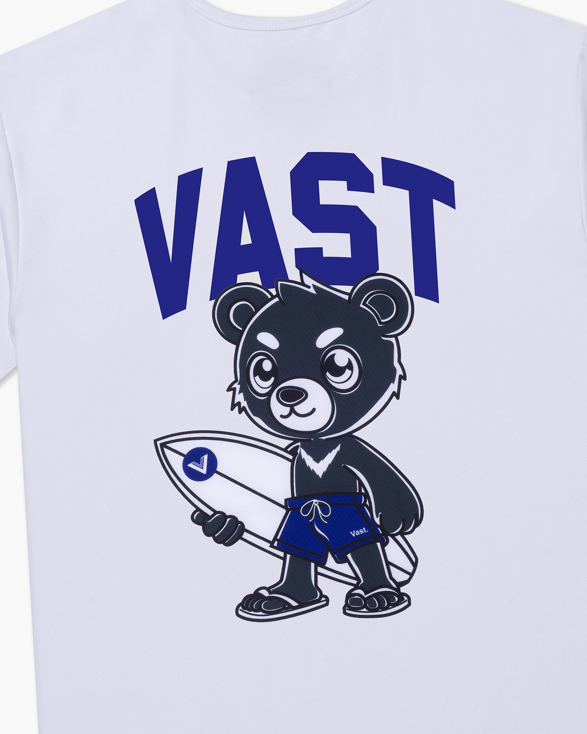 Vast. Men's Aqua Terra Formosa Bear Tech Short Sleeve T-Shirt - White