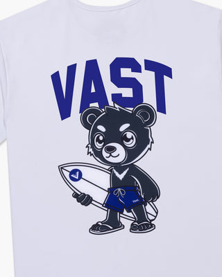 Vast. Men's Aqua Terra Formosa Bear Tech Short Sleeve T-Shirt - White