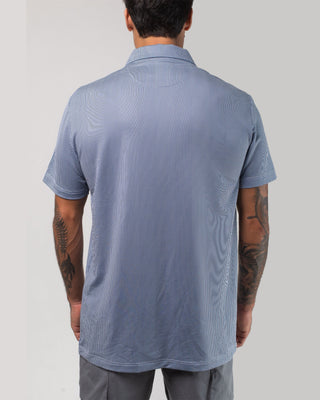 Vast. Men's Aqua Terra Linear Polo - Navy