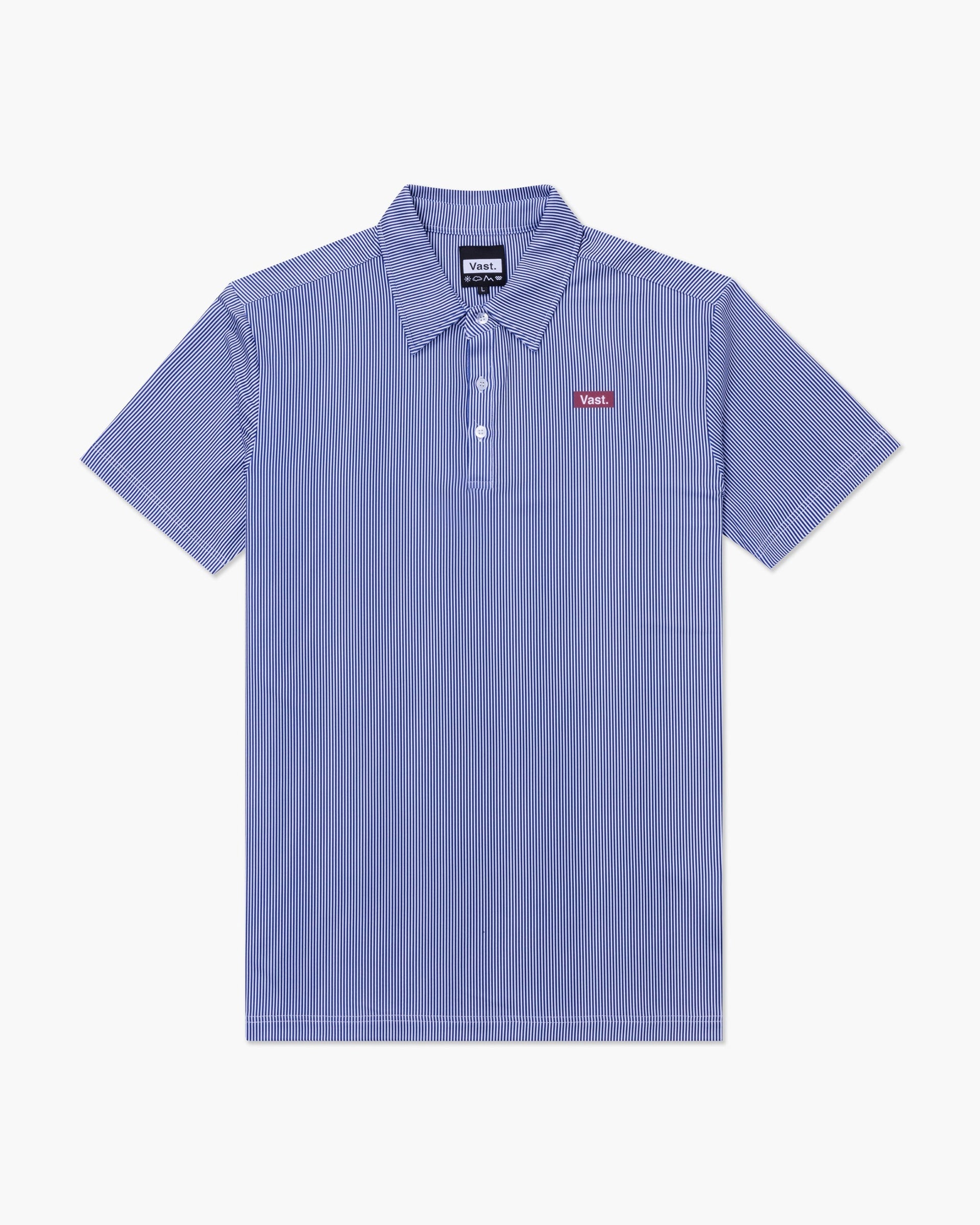 Vast. Men's Aqua Terra Linear Polo - Navy
