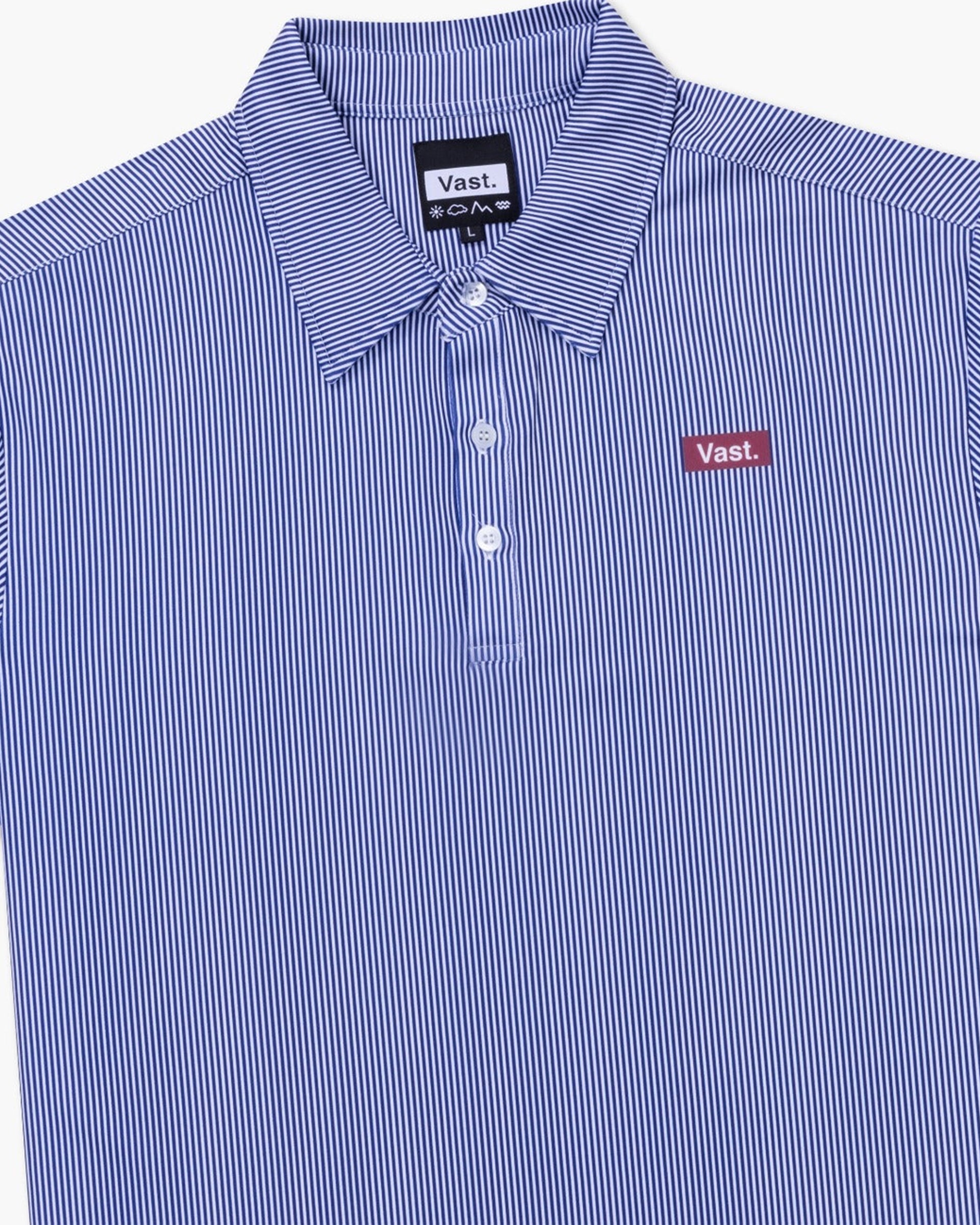 Vast. Men's Aqua Terra Linear Polo - Navy