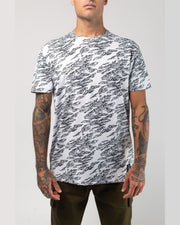 Vast. Men's Aqua Terra Shadow Camo Tech Short Sleeve T-Shirt - White