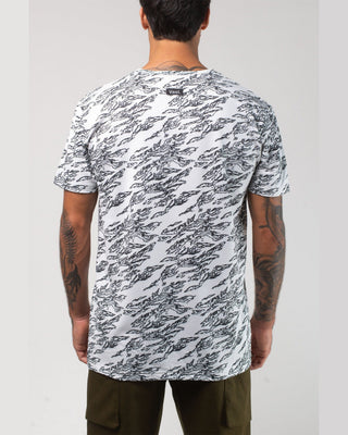 Vast. Men's Aqua Terra Shadow Camo Tech Short Sleeve T-Shirt - White