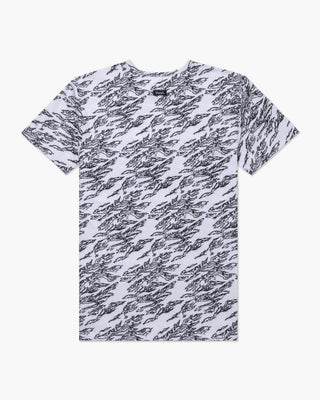 Vast. Men's Aqua Terra Shadow Camo Tech Short Sleeve T-Shirt - White
