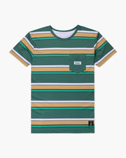 Vast. Aqua Terra On Stripes Tech Tee - Green