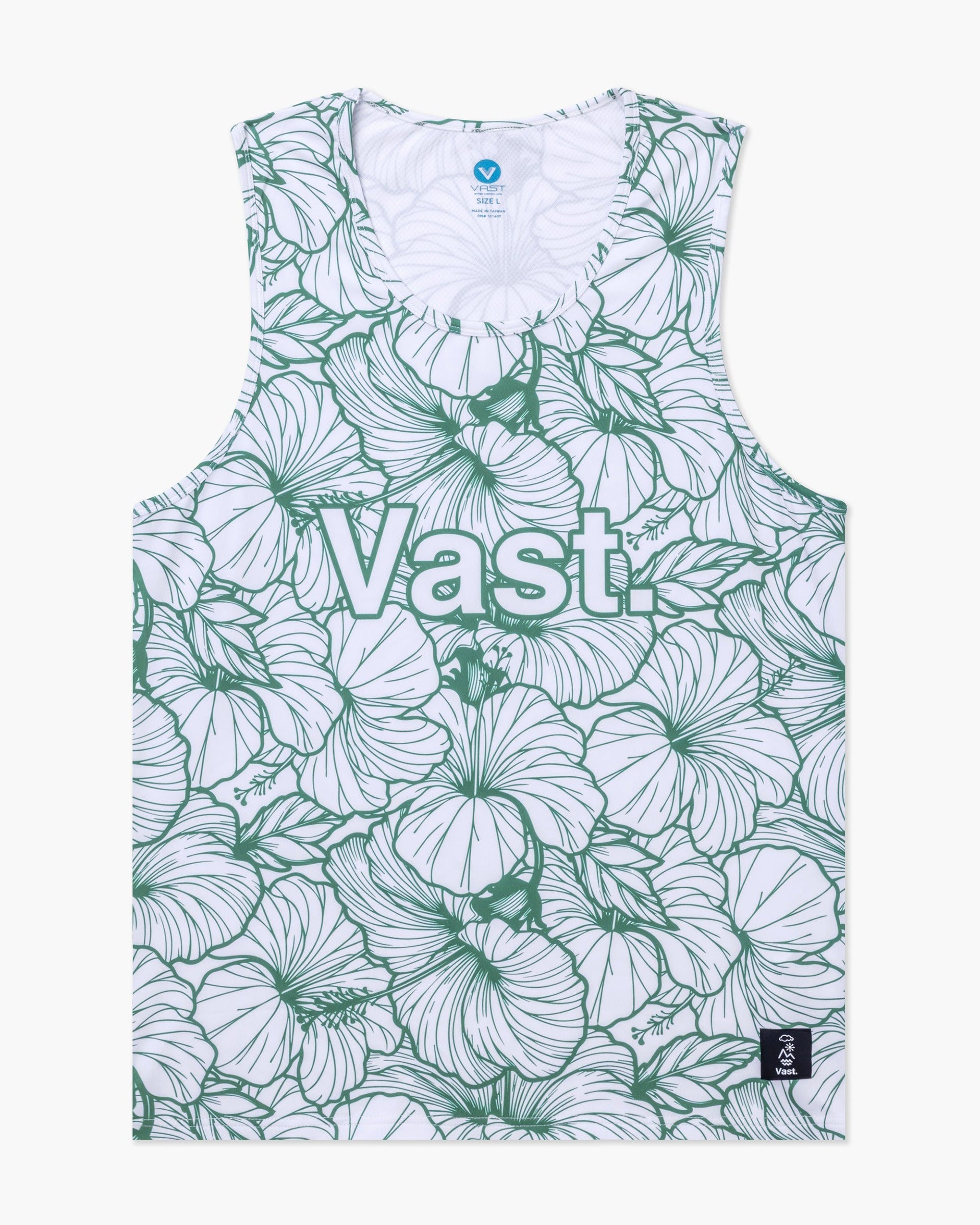 Vast. Aqua Terra Local Leaves Tech Tank - Green