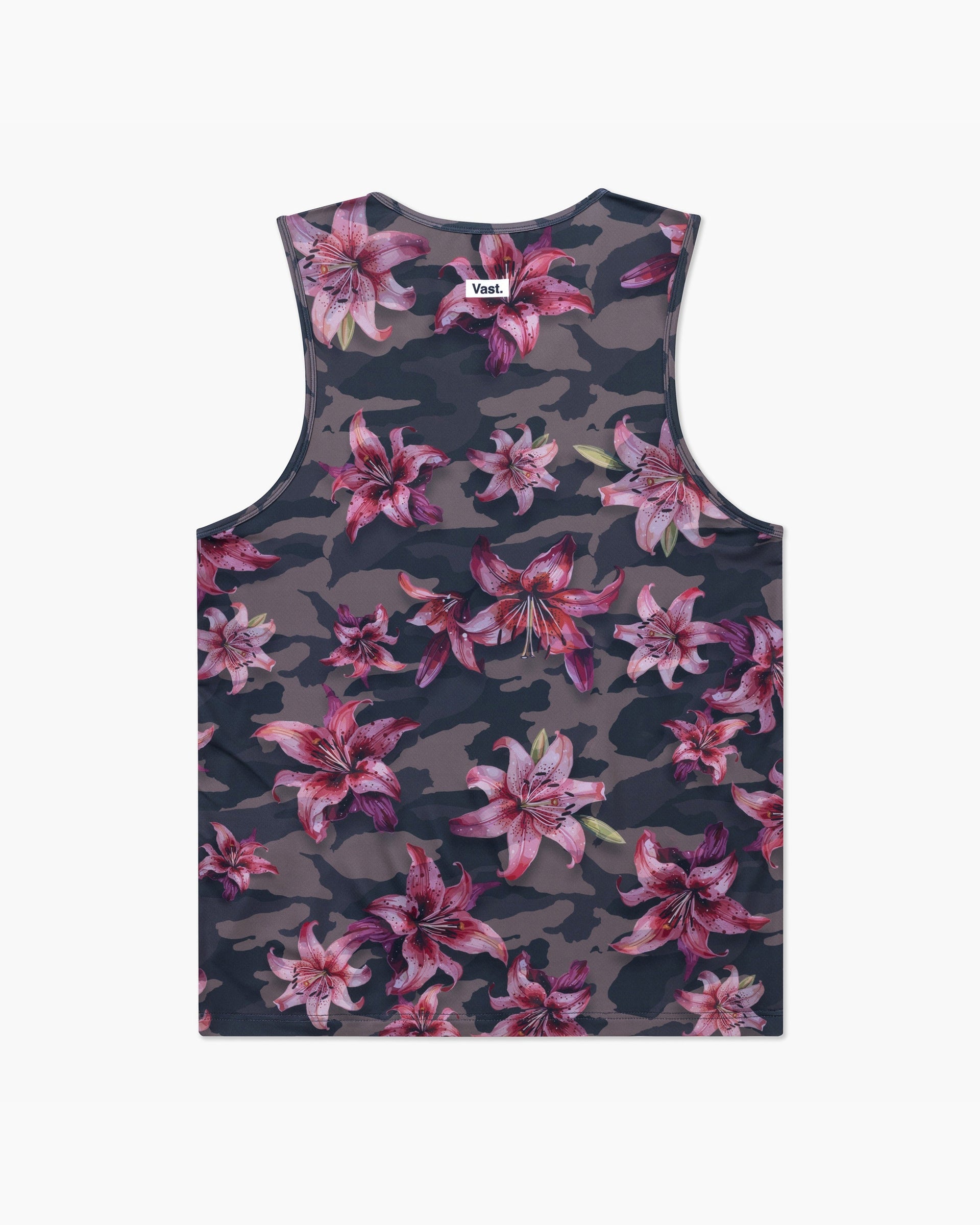 Vast. Men's Aqua Terra Floral Blend Camo Tech Tank Top - Camo