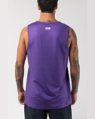 Vast. Men's Aqua Terra Formosa Bear Tech Tank Top - Purple