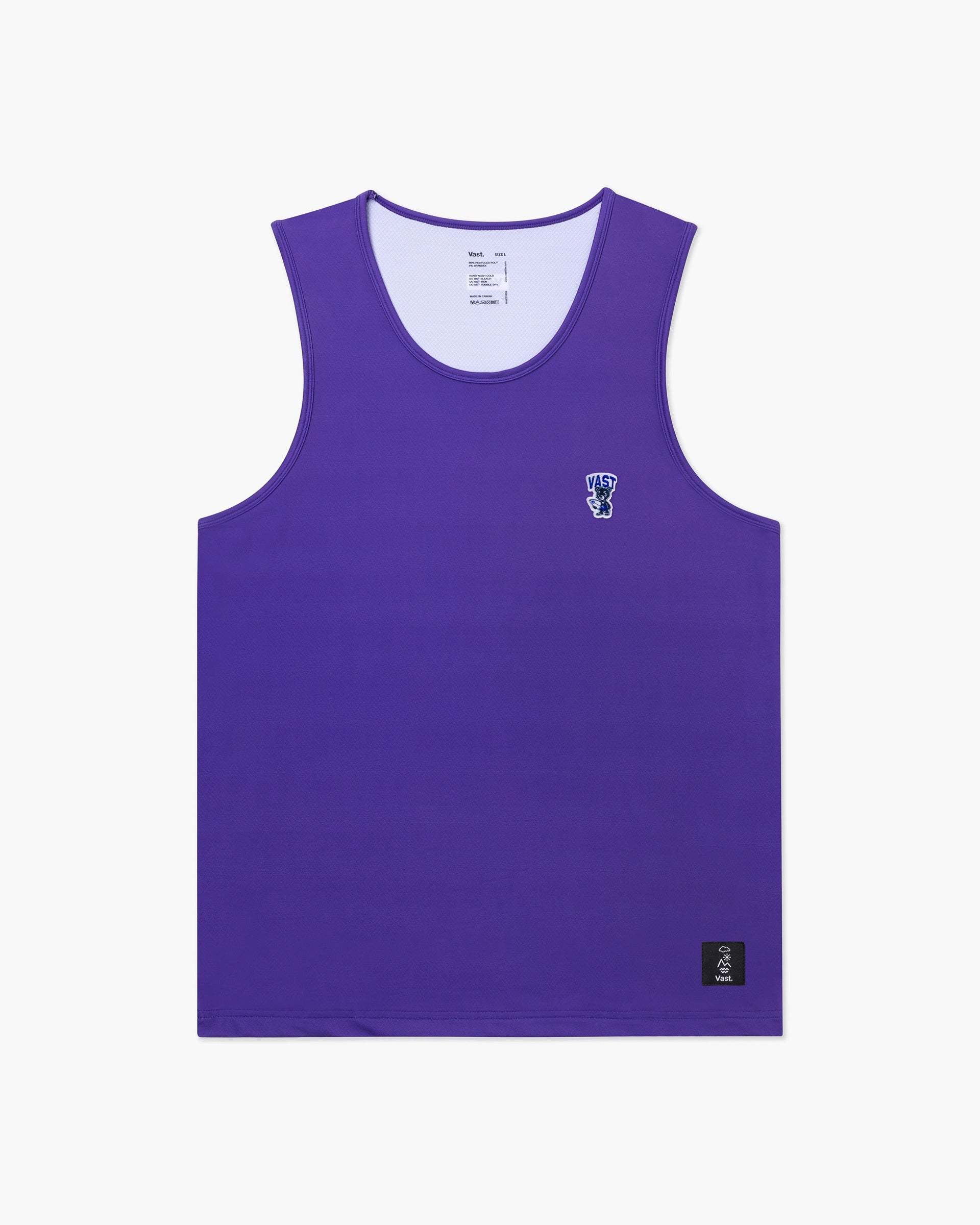Vast. Men's Aqua Terra Formosa Bear Tech Tank Top - Purple