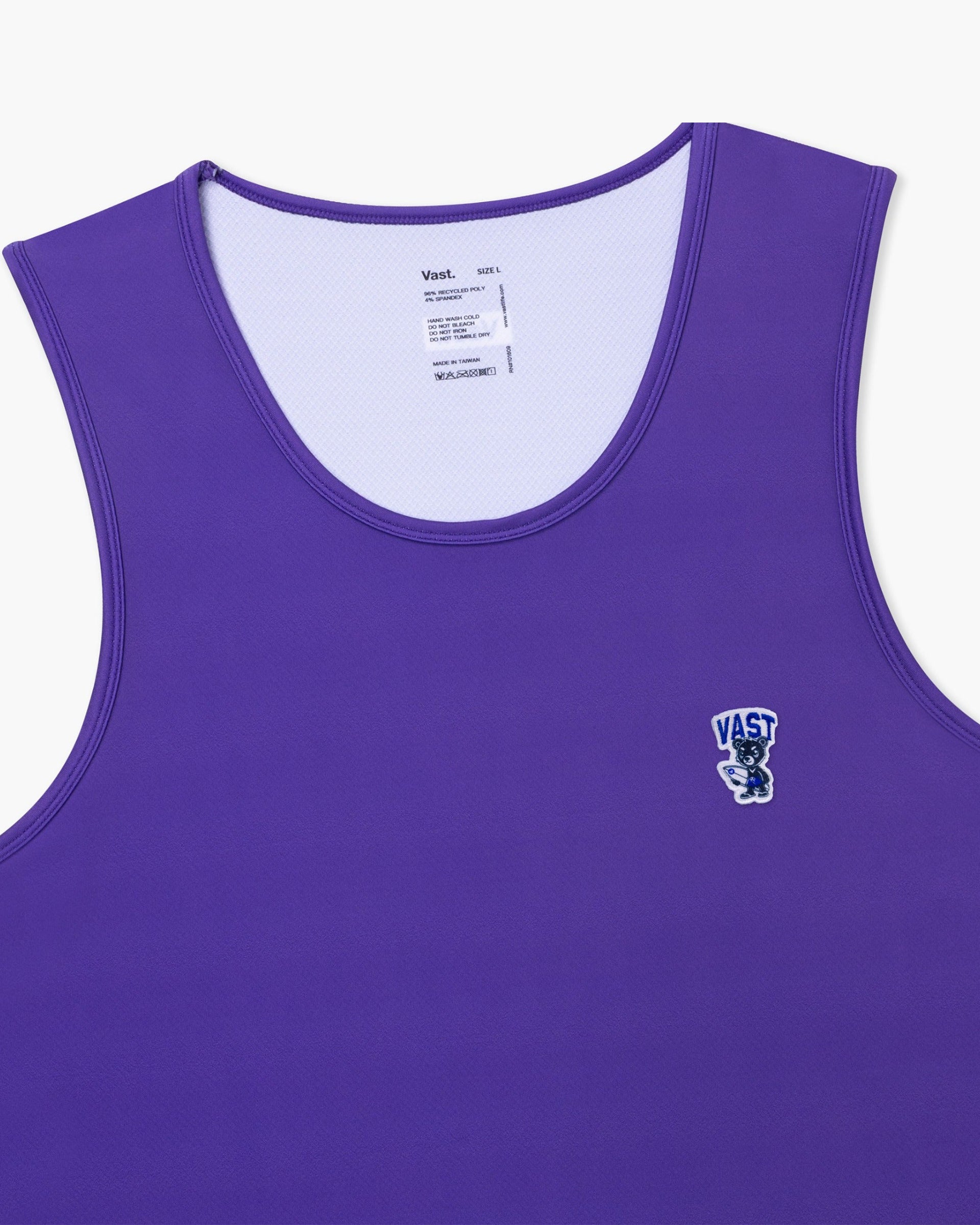 Vast. Men's Aqua Terra Formosa Bear Tech Tank Top - Purple