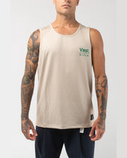 Vast. Men's Aqua Terra Elements Tech Tank - Sand
