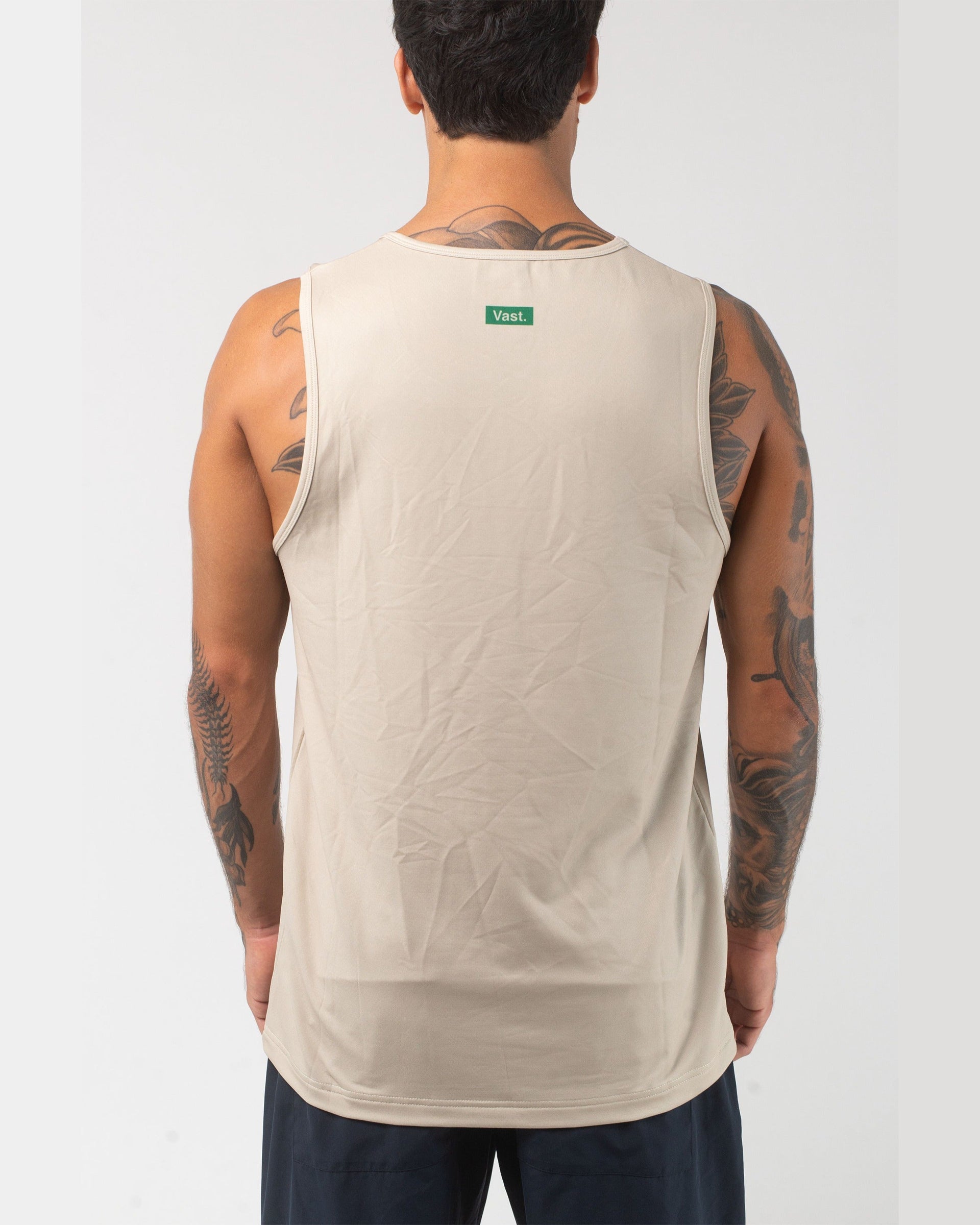 Vast. Men's Aqua Terra Elements Tech Tank - Sand