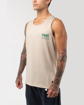 Vast. Men's Aqua Terra Elements Tech Tank - Sand