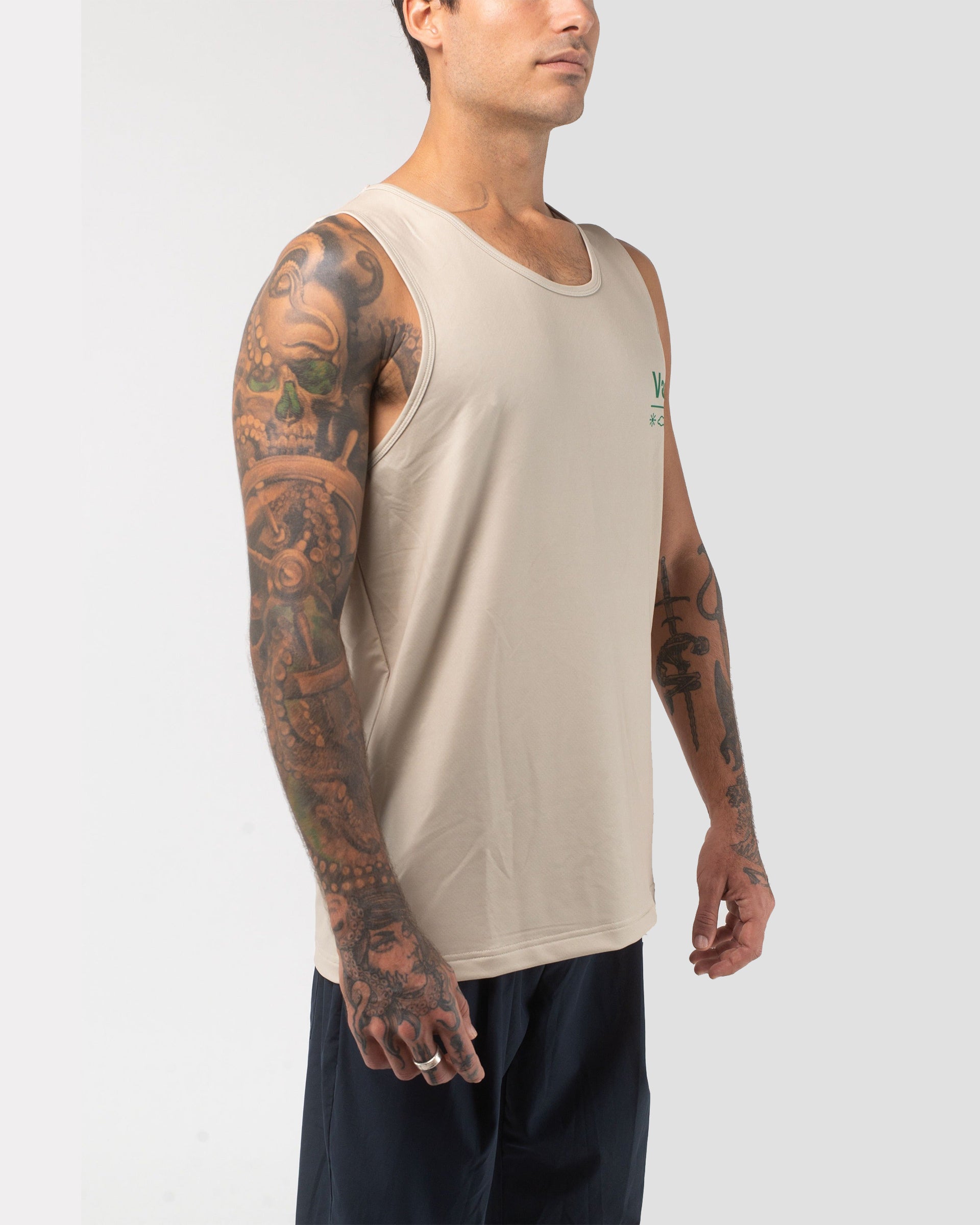 Vast. Men's Aqua Terra Elements Tech Tank - Sand