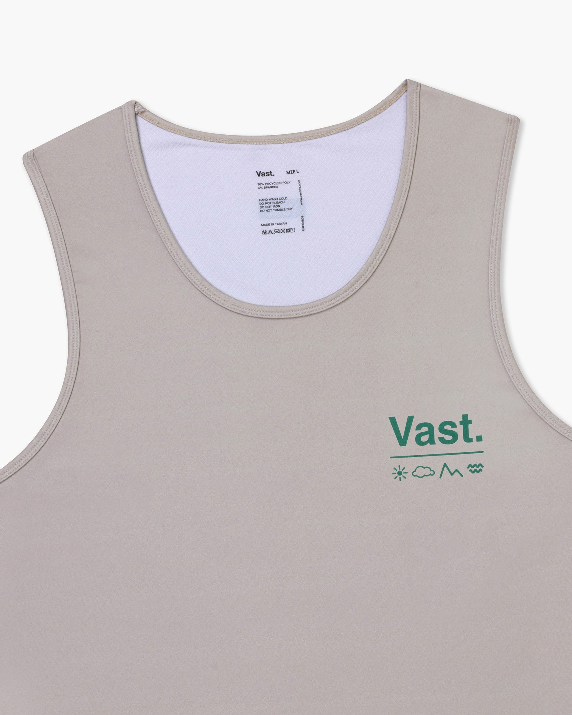 Vast. Men's Aqua Terra Elements Tech Tank - Sand