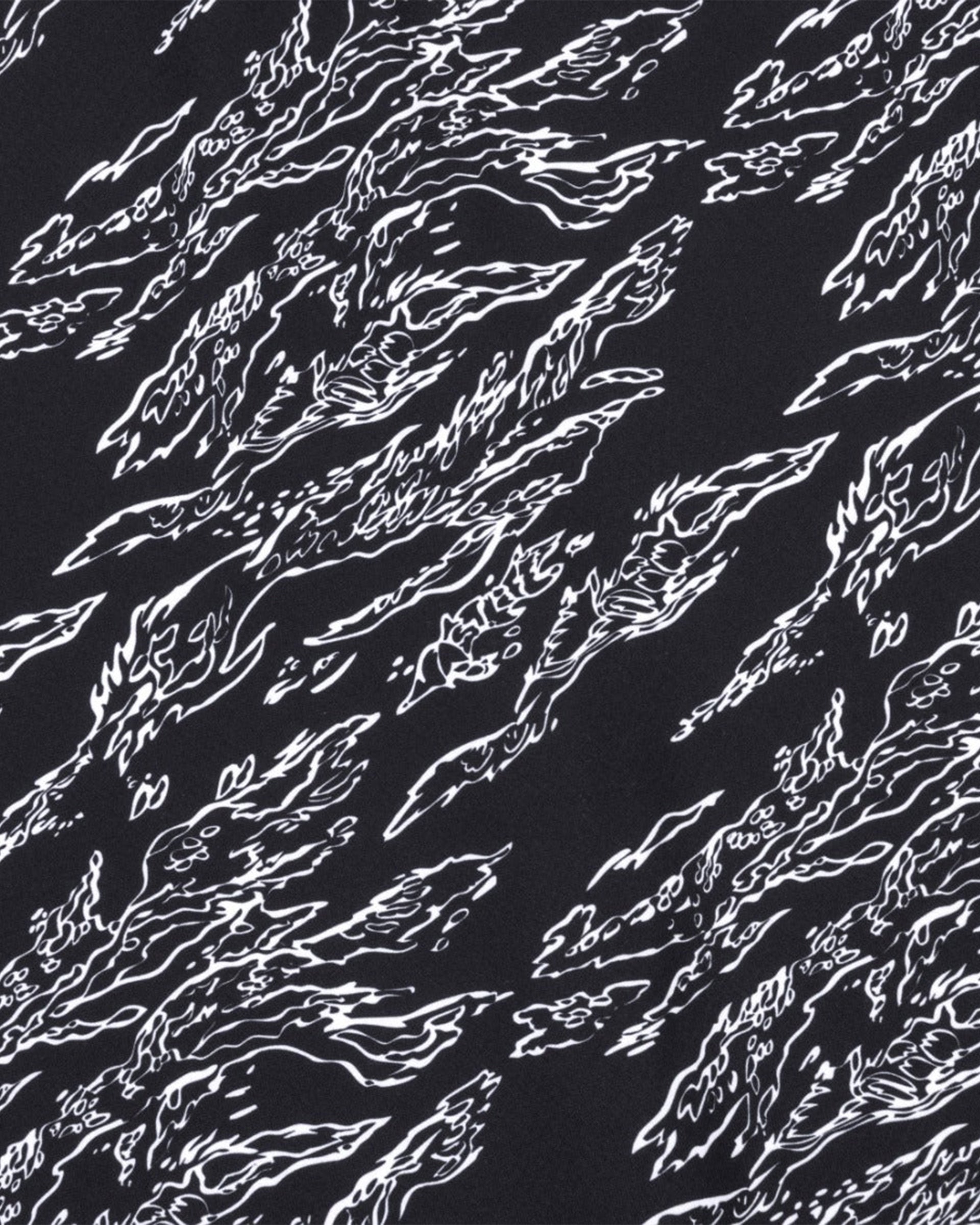 Vast. Men's Aqua Terra Midnight Camo Tech Button Up Shirt - Black