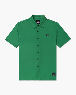 Vast. Men's Aqua Terra Tech Button Up - Green