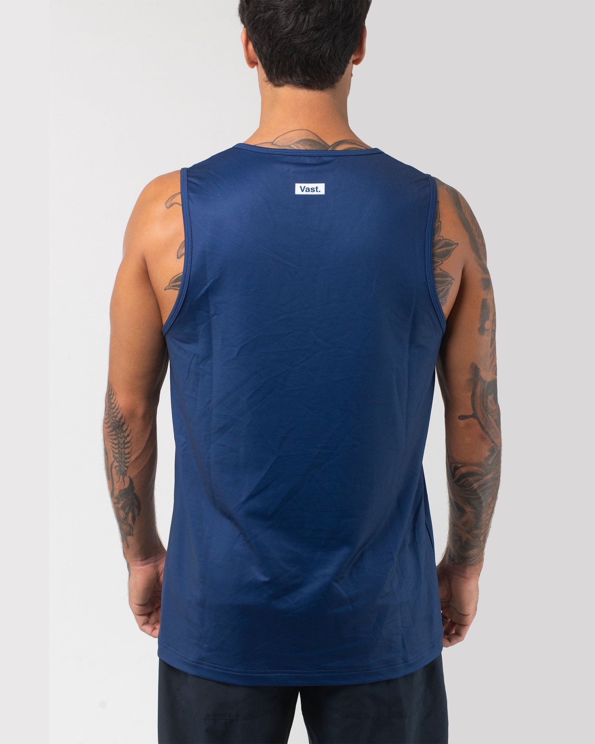 Vast. Men's Aqua Terra Elements Tech Tank - Navy