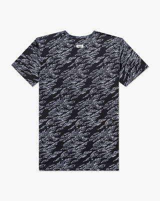 Vast. Men's Aqua Terra Shadow Camo Tech Short Sleeve T-Shirt - Black
