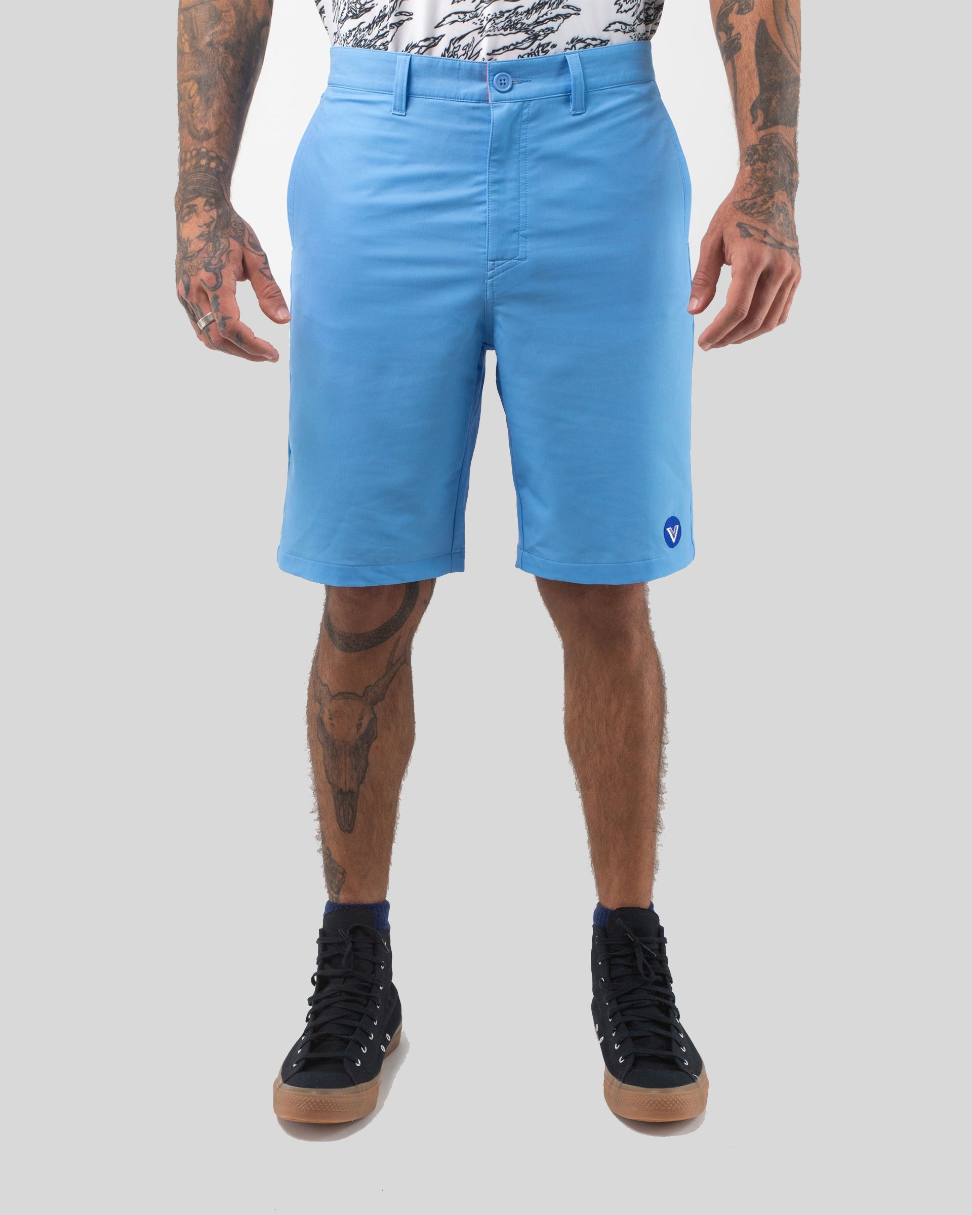 Vast. Men's Blues Hybrid Short - Soft Blue