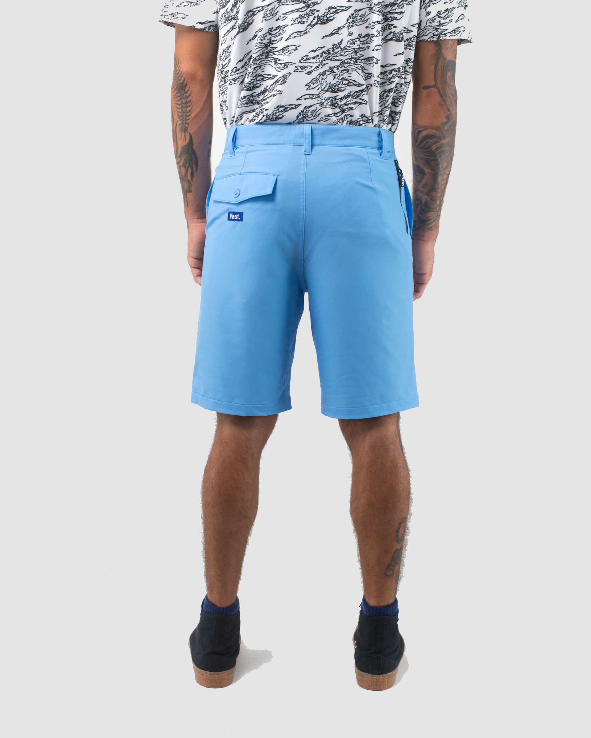 Vast. Men's Blues Hybrid Short - Soft Blue