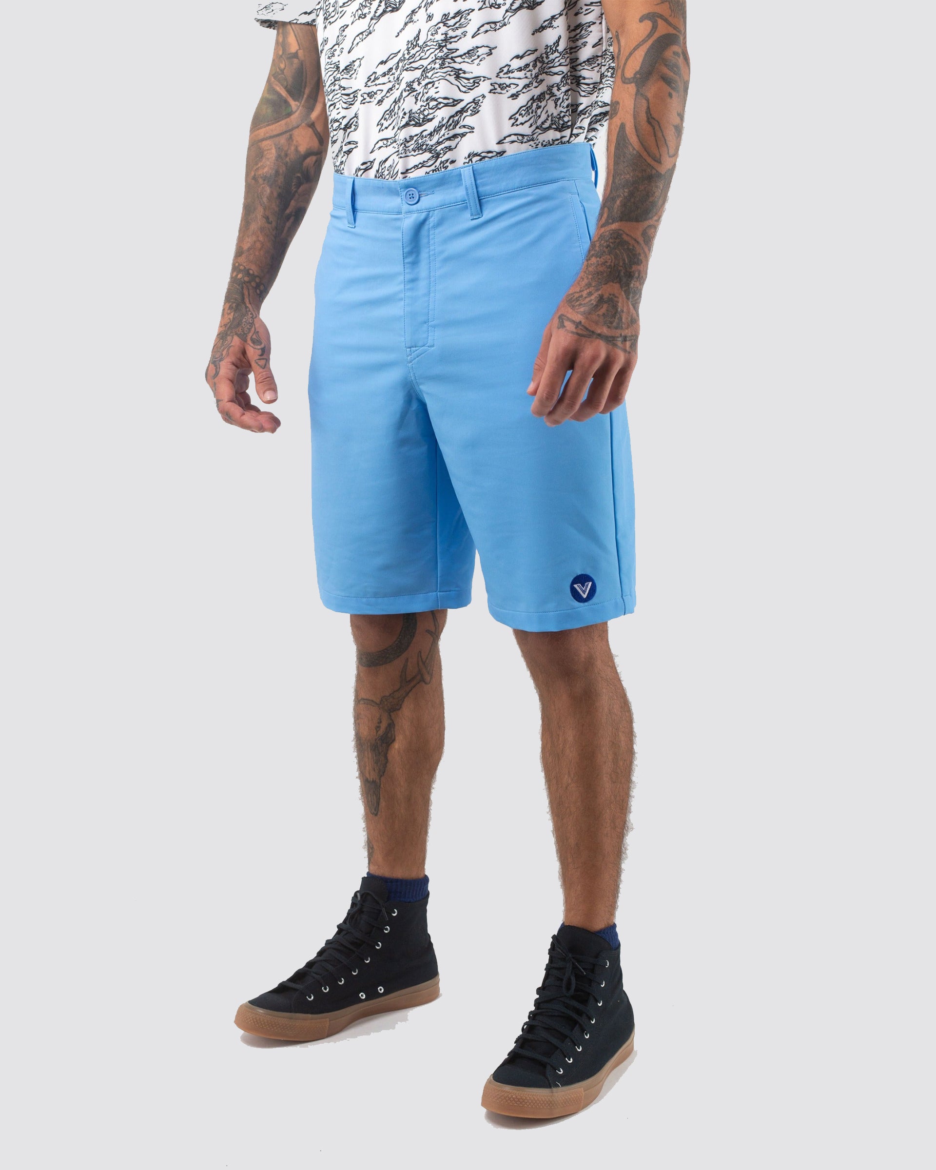 Vast. Men's Blues Hybrid Short - Soft Blue