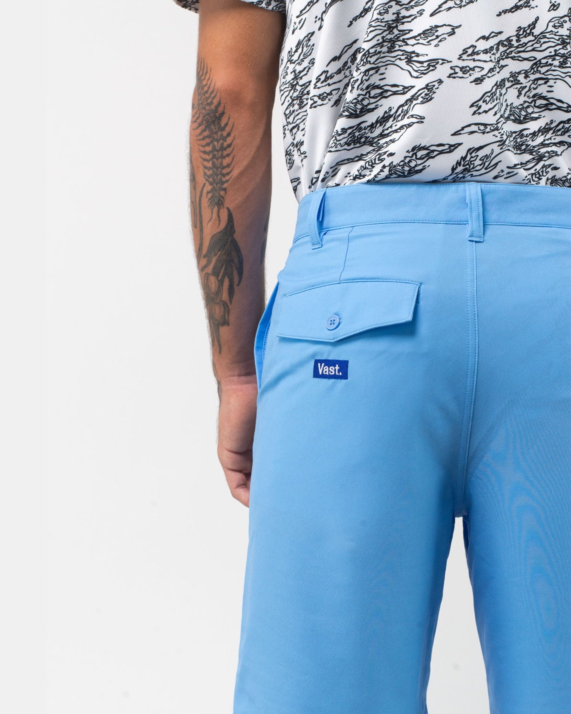 Vast. Men's Blues Hybrid Short - Soft Blue