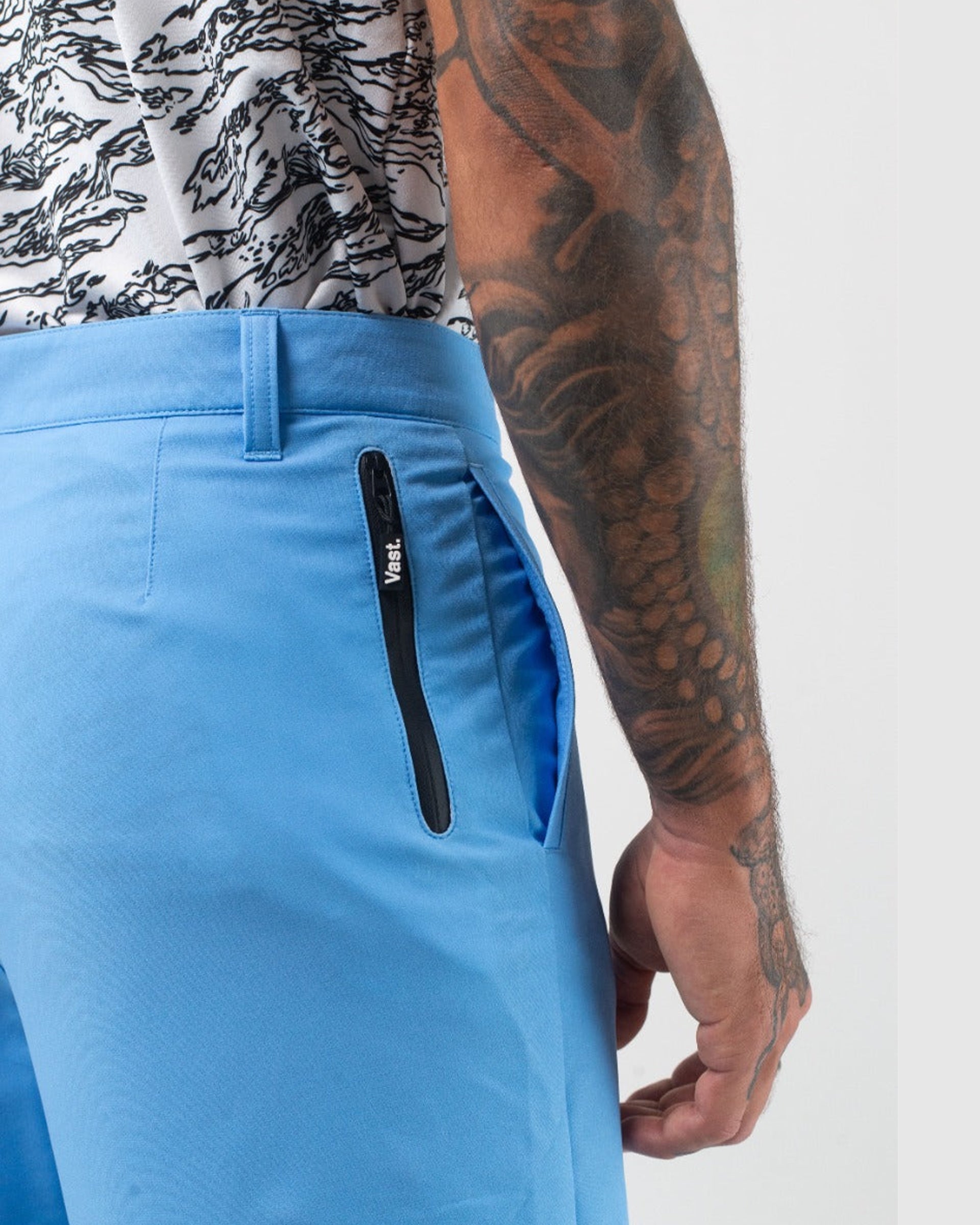 Vast. Men's Blues Hybrid Short - Soft Blue