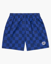 Vast. Checkerboard Tonal Volley Short - Royal Blue