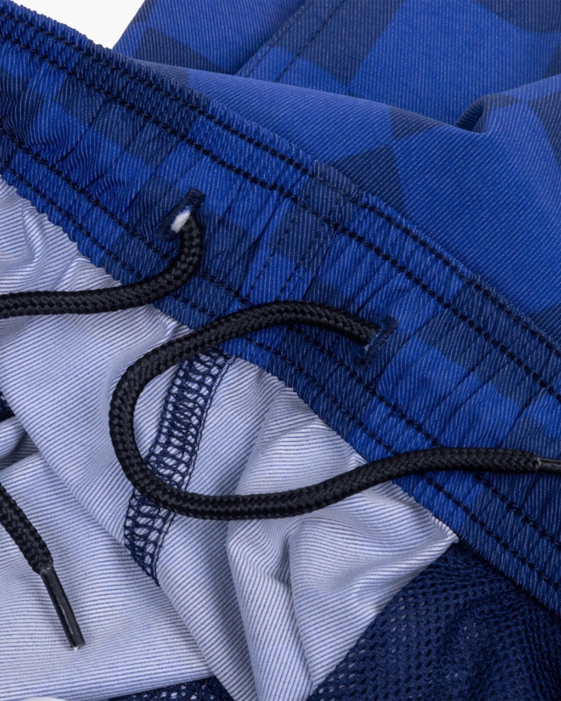 Vast. Checkerboard Tonal Volley Short - Royal Blue