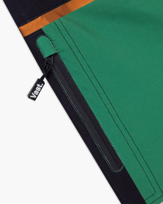 Vast. Men's Color Blocks 4 Copper Boardshort - Green Multi