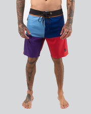 Vast. Men's Color Blocks 4 Copper Boardshort - Red Multi