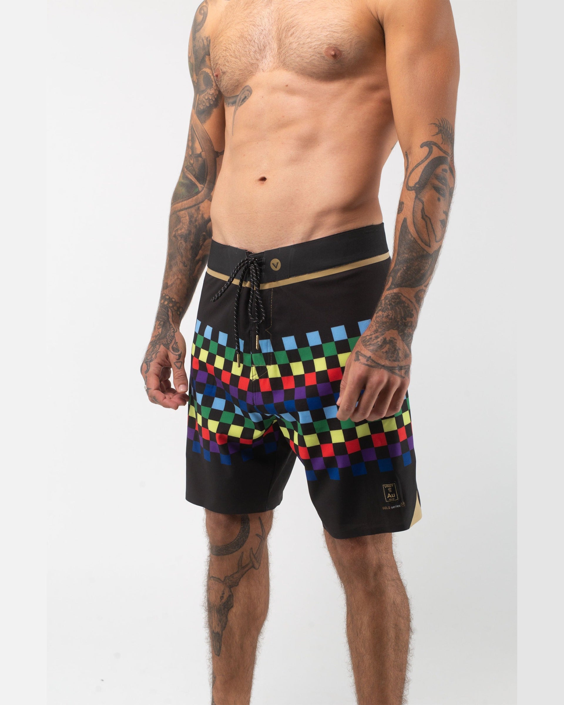 Vast. Men's Colors Gold Boardshort - Black