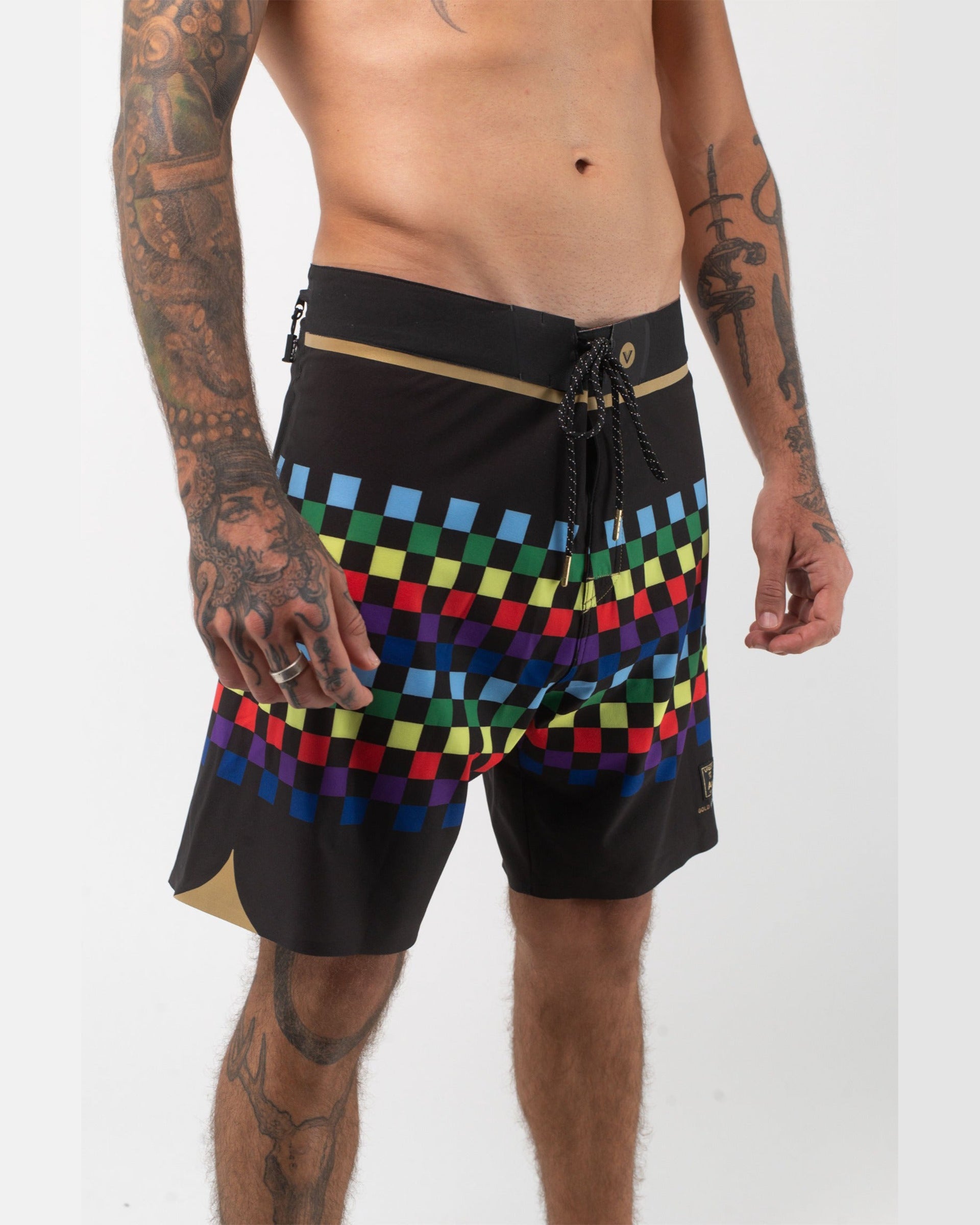 Vast. Men's Colors Gold Boardshort - Black