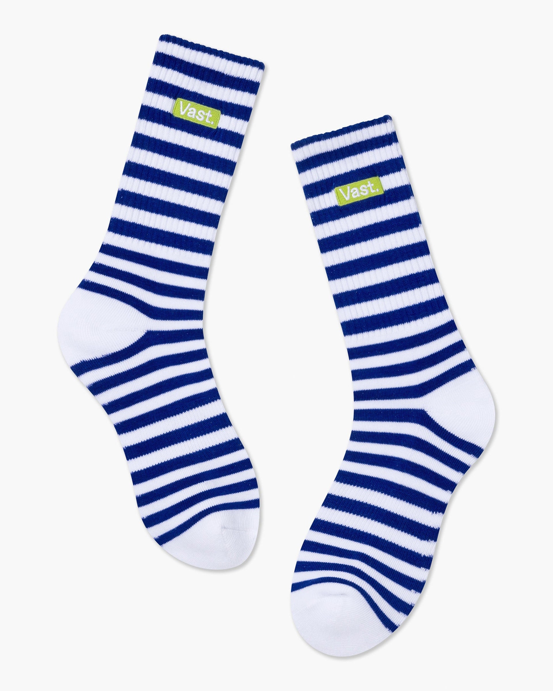 Vast. Deep Ocean Striped Socks - Navy