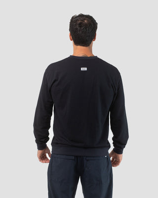Vast. Men's Elements Lightweight Pullover Crewneck Sweatshirt - Black
