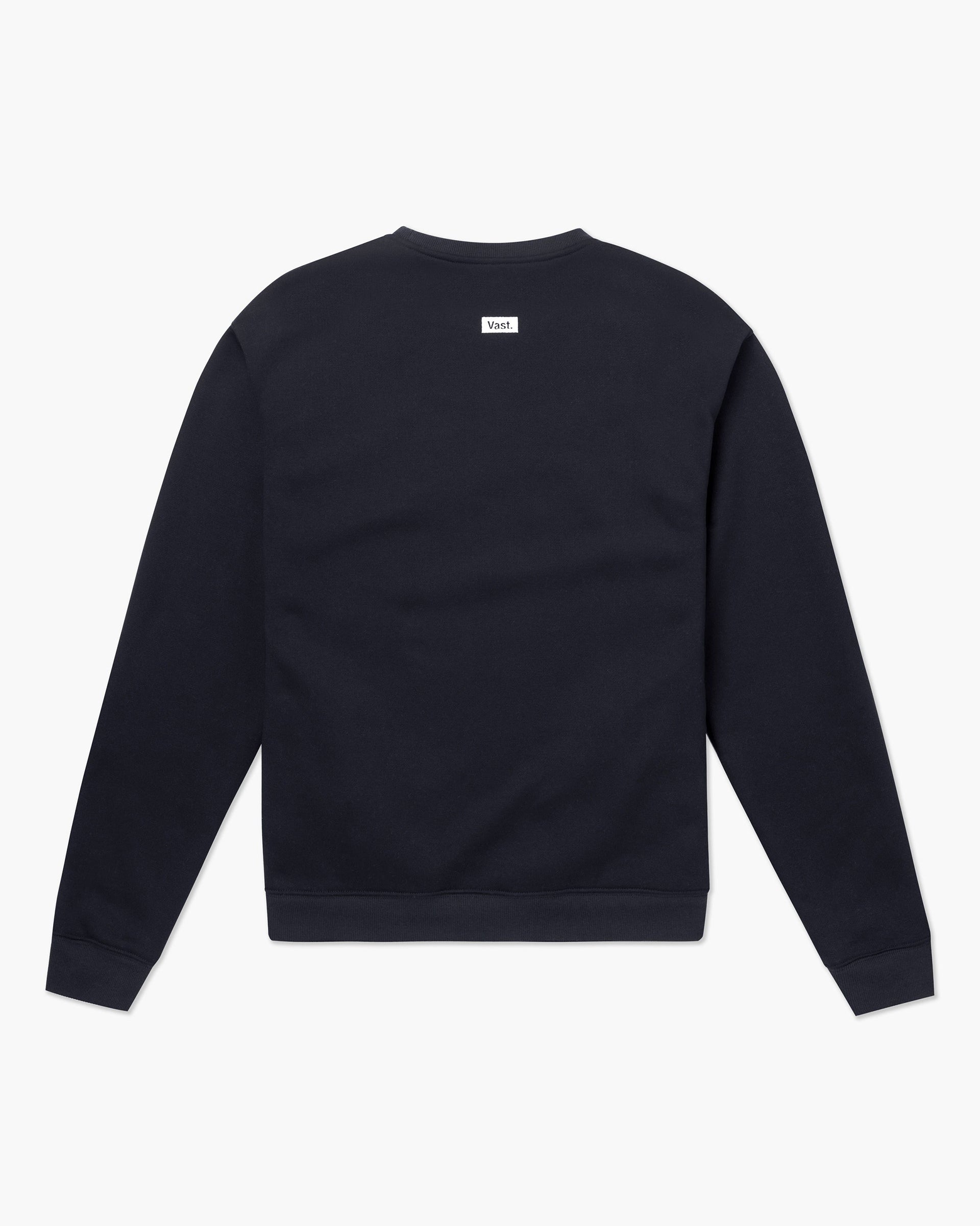 Vast. Men's Elements Lightweight Pullover Crewneck Sweatshirt - Black