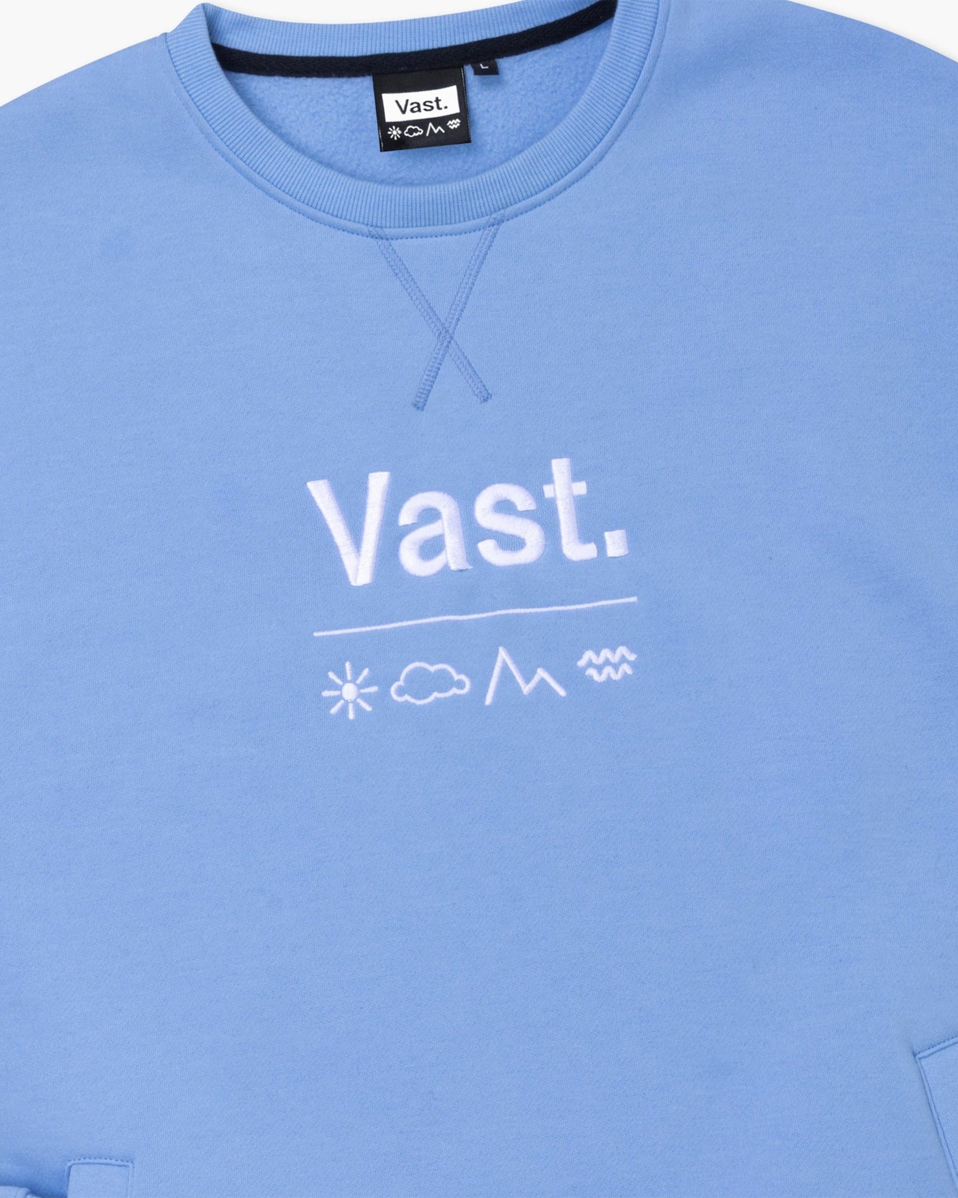 Vast. Men's Elements Lightweight Pullover - Soft Blue