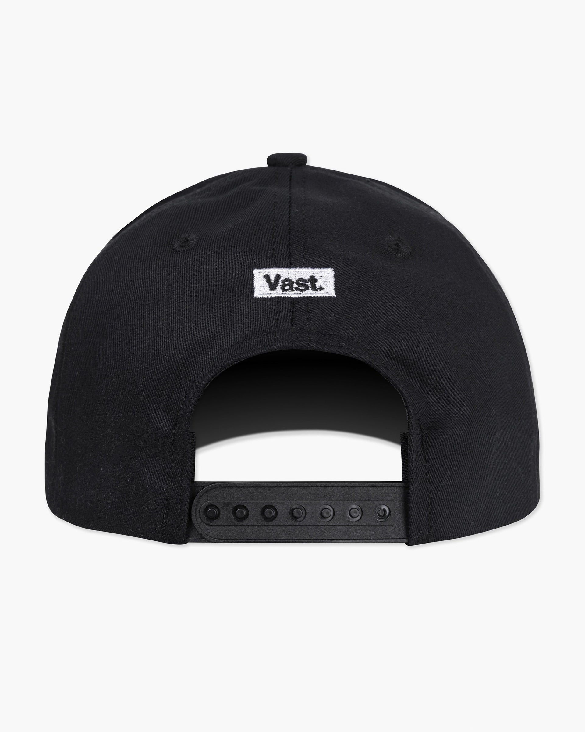 Vast. Elements 6 Panel Flat Bill - Black