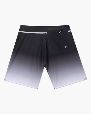 Vast. Men's Fade to Dark Titanium Boardshort - Black/White