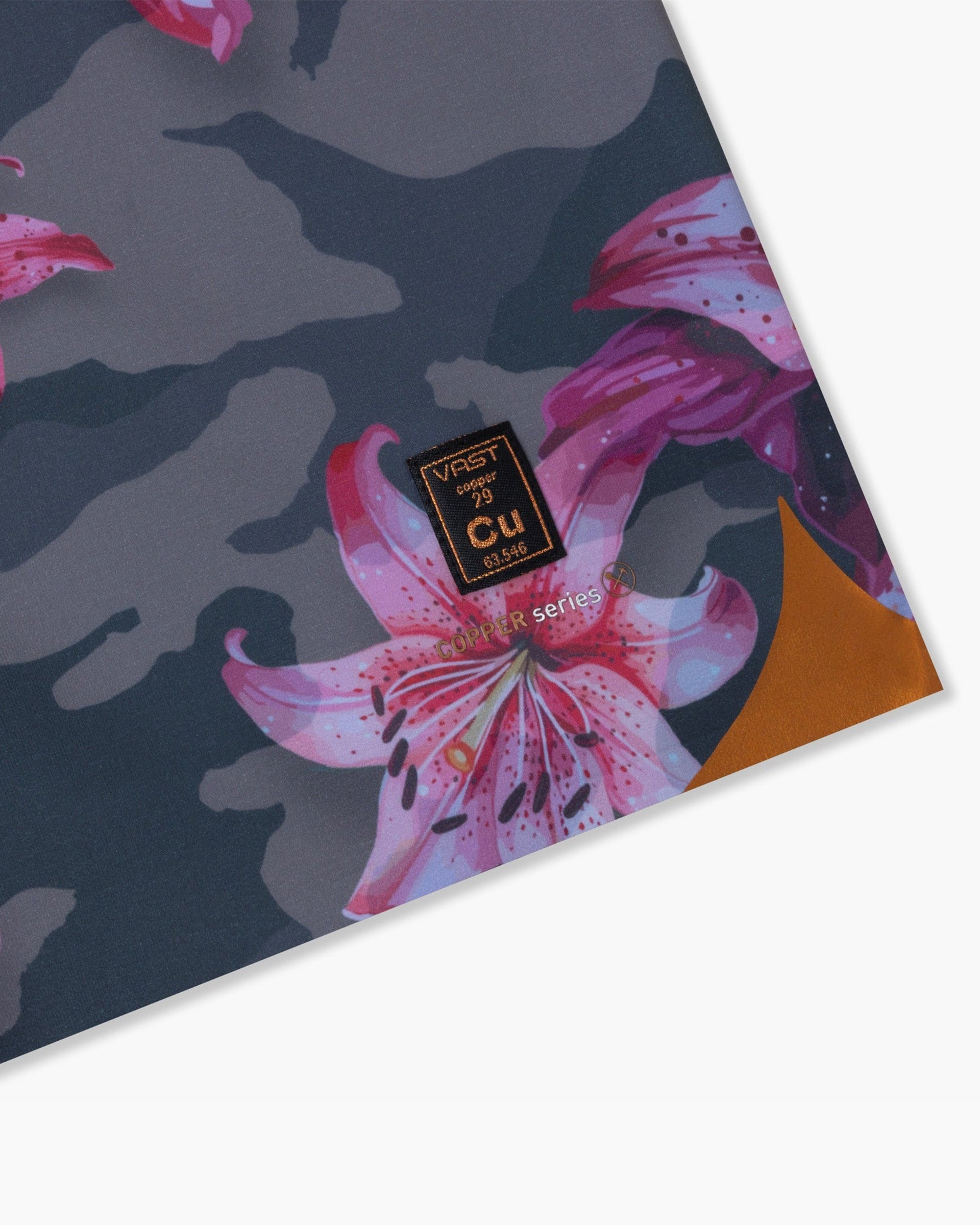 Vast. Men's Floral Blend Camo Copper Boardshort - Camo