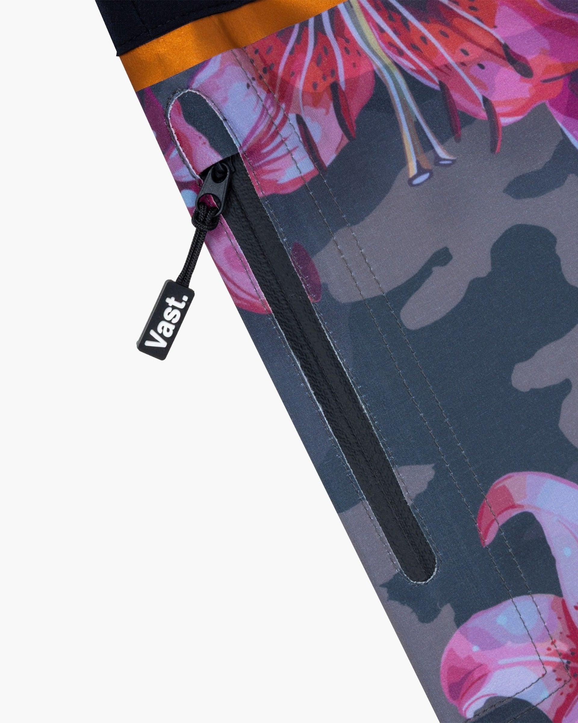 Vast. Men's Floral Blend Camo Copper Boardshort - Camo