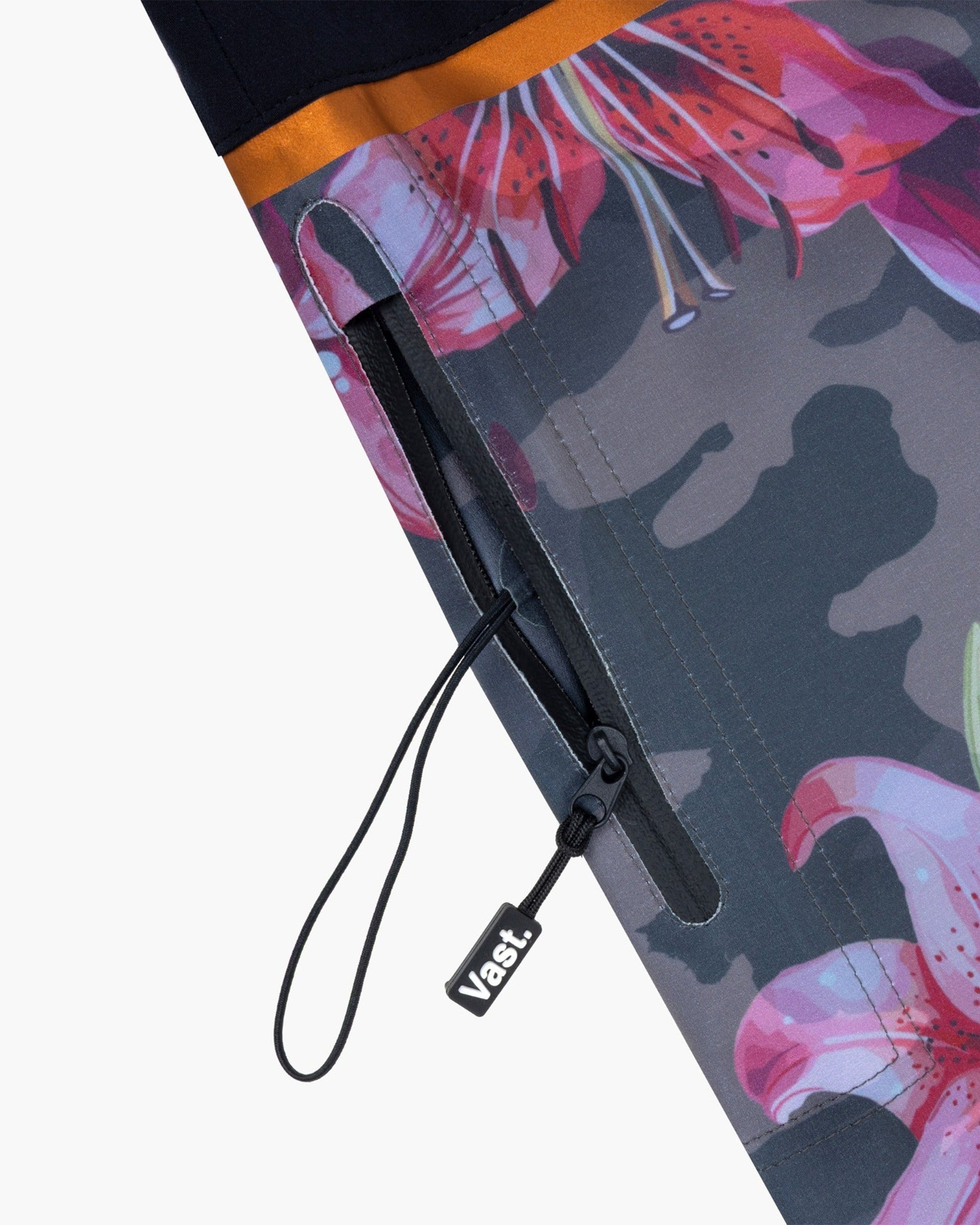 Vast. Men's Floral Blend Camo Copper Boardshort - Camo