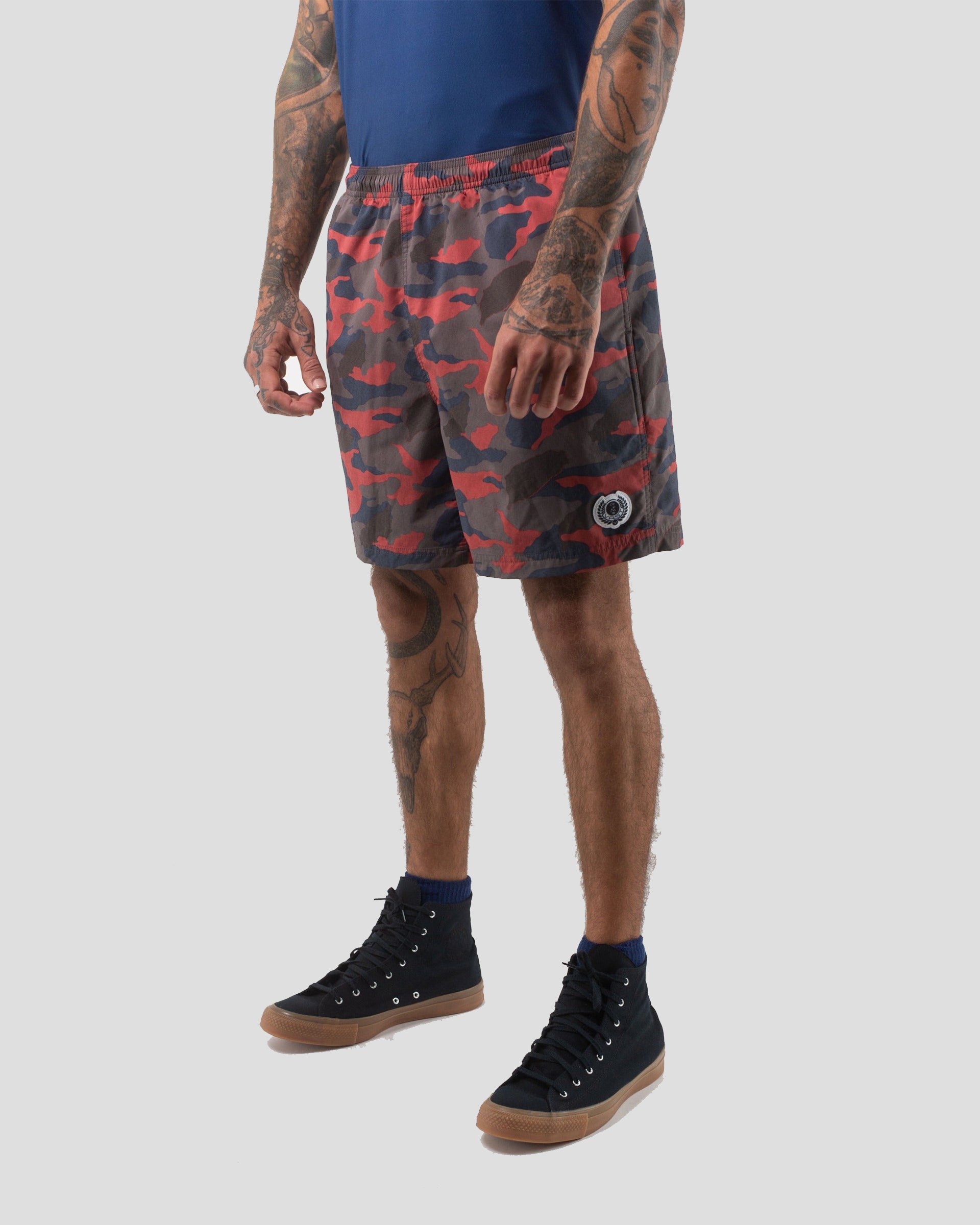 Vast Men's Floral Blend Volley Short - Camo