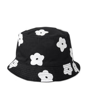 Flower Bucket Hat - Black
